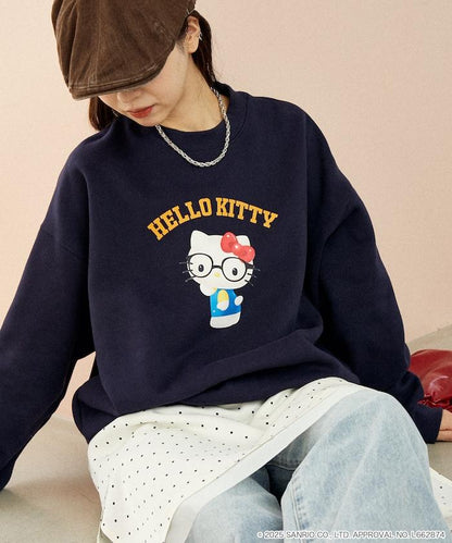 HELLO KITTY/《Hello Kitty》眼鏡 學院風衛衣