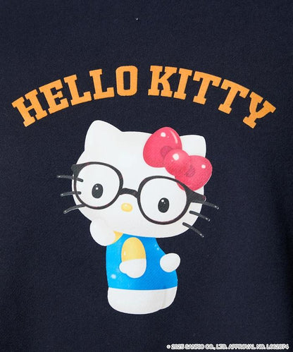 HELLO KITTY/《Hello Kitty》眼鏡 學院風衛衣