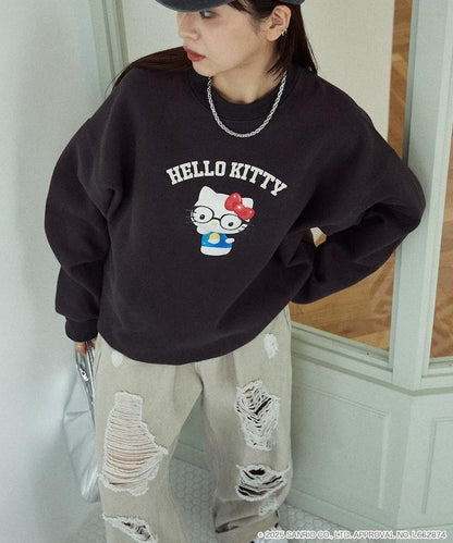 HELLO KITTY/《Hello Kitty》眼鏡 學院風衛衣