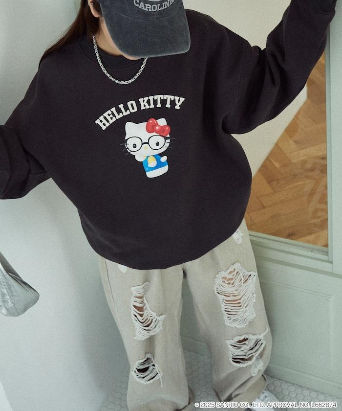 HELLO KITTY/《Hello Kitty》眼鏡 學院風衛衣