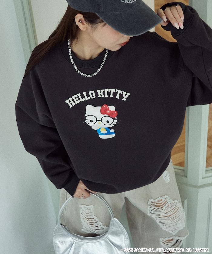 HELLO KITTY/《Hello Kitty》眼鏡 學院風衛衣