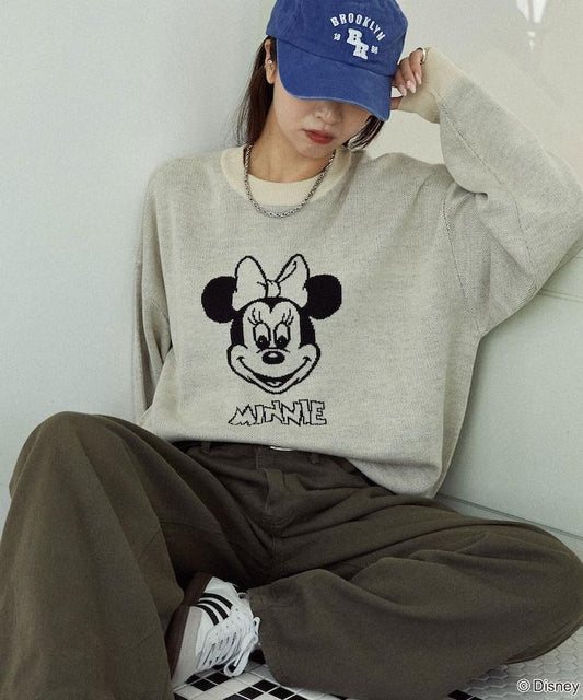 Minnie Mouse/米妮/雙面提花針織衫