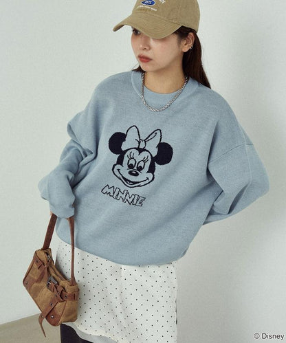 Minnie Mouse/米妮/雙面提花針織衫