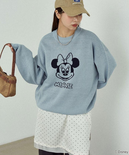 Minnie Mouse/米妮/雙面提花針織衫