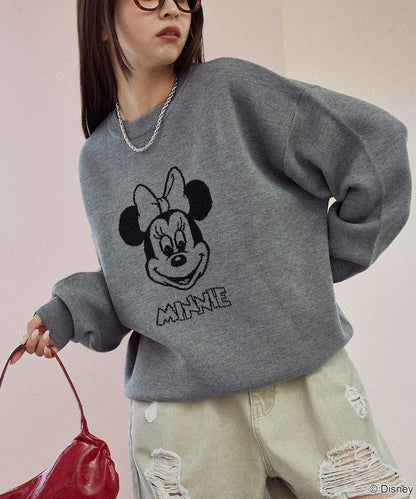Minnie Mouse/米妮/雙面提花針織衫