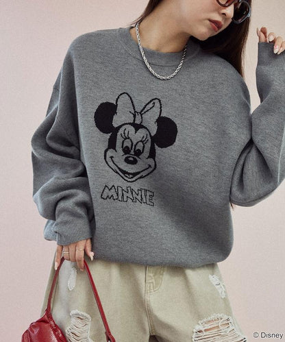 Minnie Mouse/米妮/雙面提花針織衫