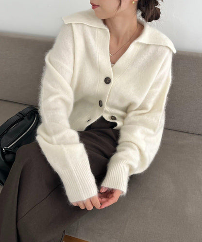 【優質穿著感】WOOL100仿貂絨開衫