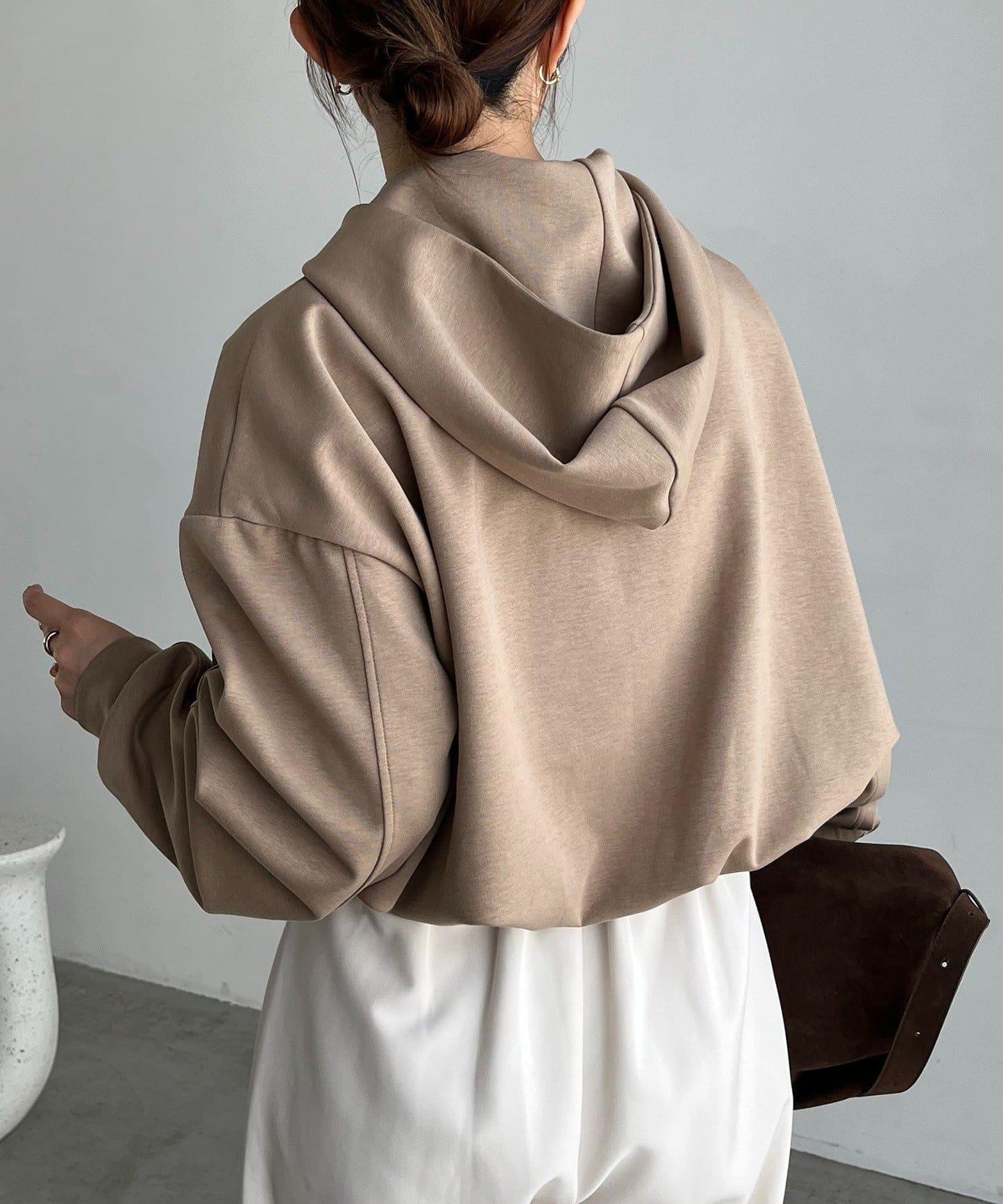 【輕量】泡泡袖連帽衫