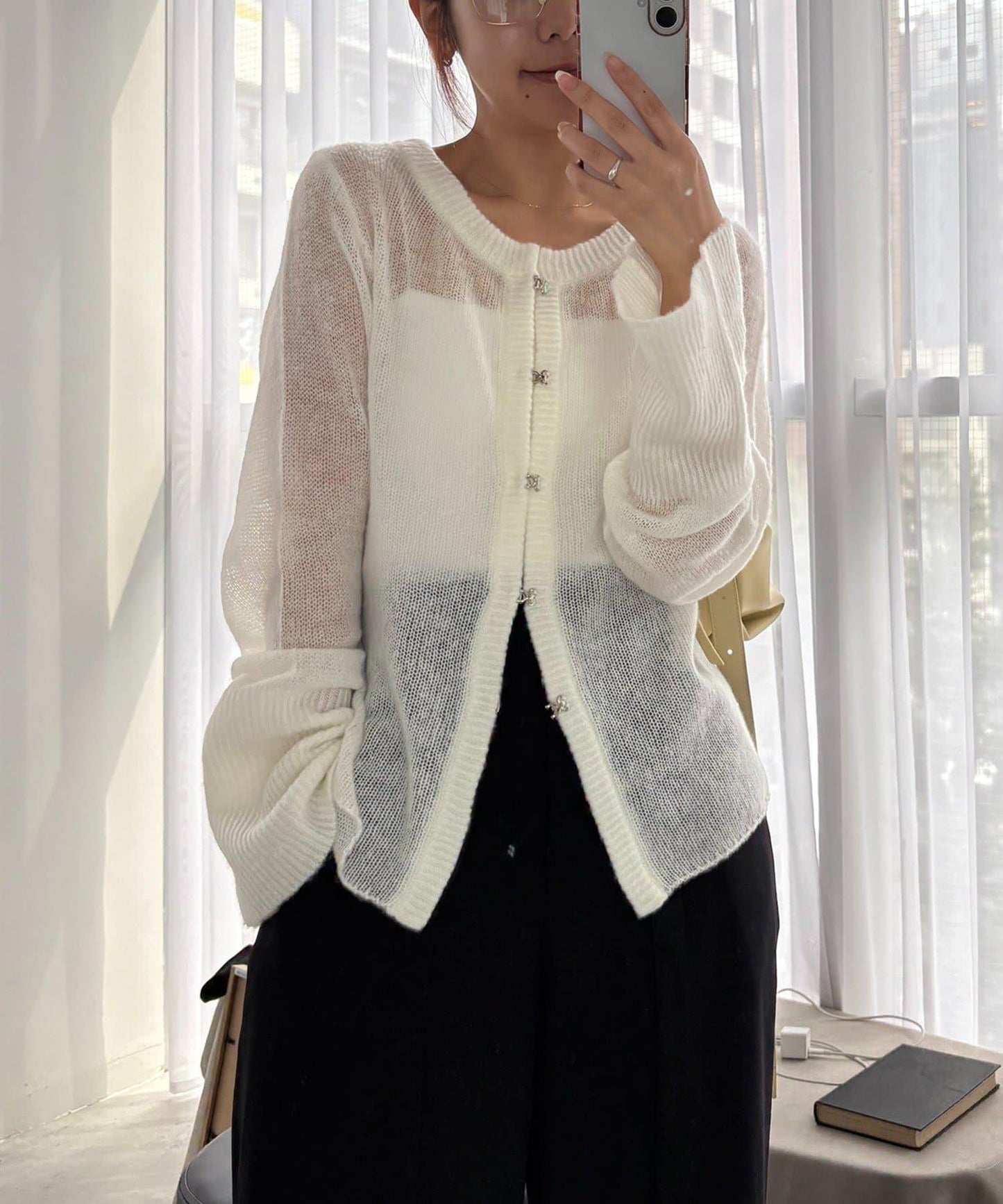 【CAPRICIEUX LE'MAGE】天絲羊毛扣式開衫