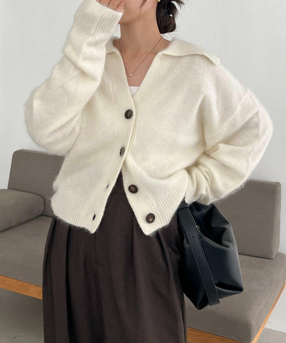 【優質穿著感】WOOL100仿貂絨開衫