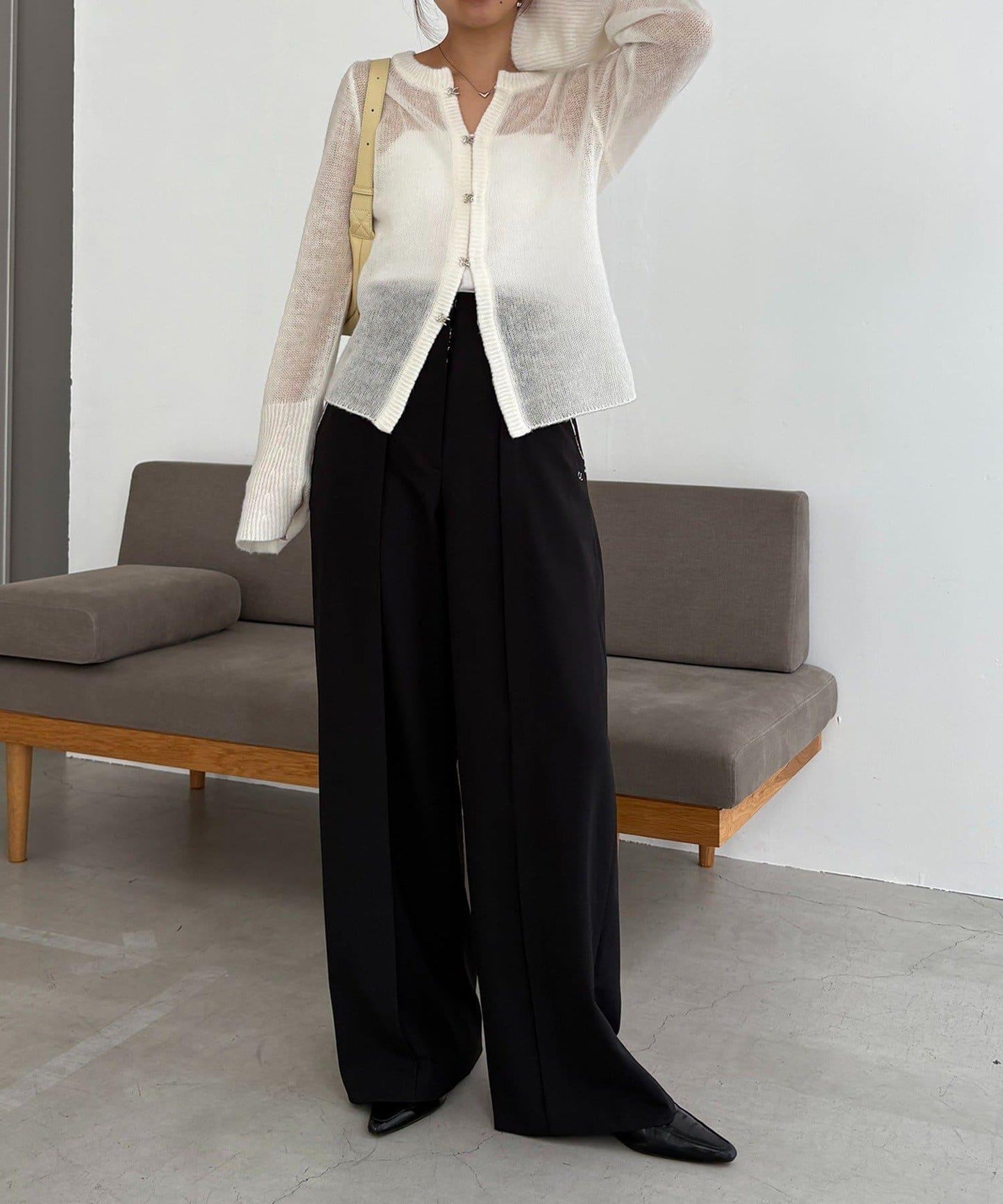 【CAPRICIEUX LE'MAGE】天絲羊毛扣式開衫