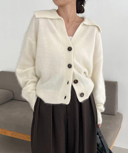 【優質穿著感】WOOL100仿貂絨開衫
