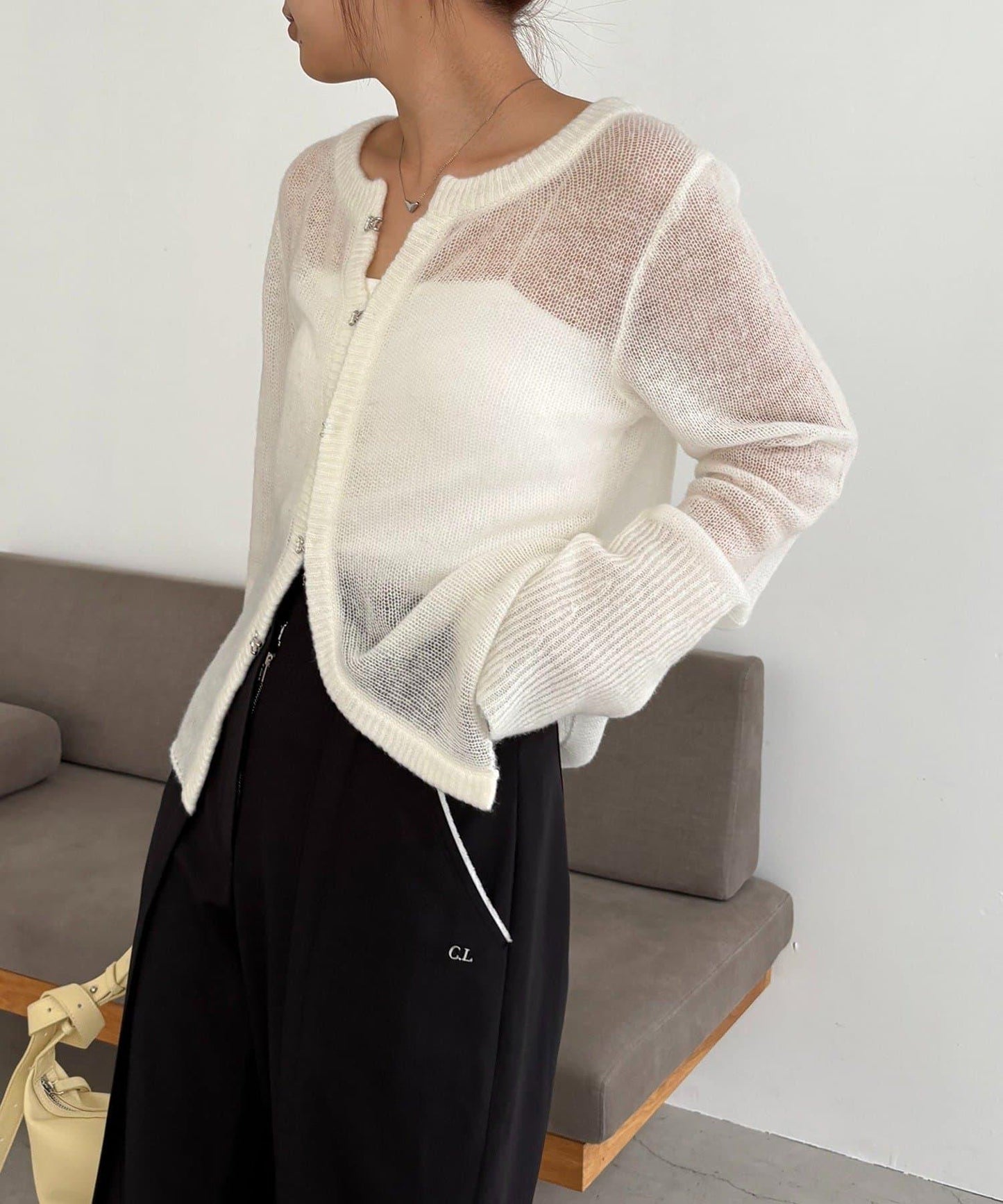 【CAPRICIEUX LE'MAGE】天絲羊毛扣式開衫