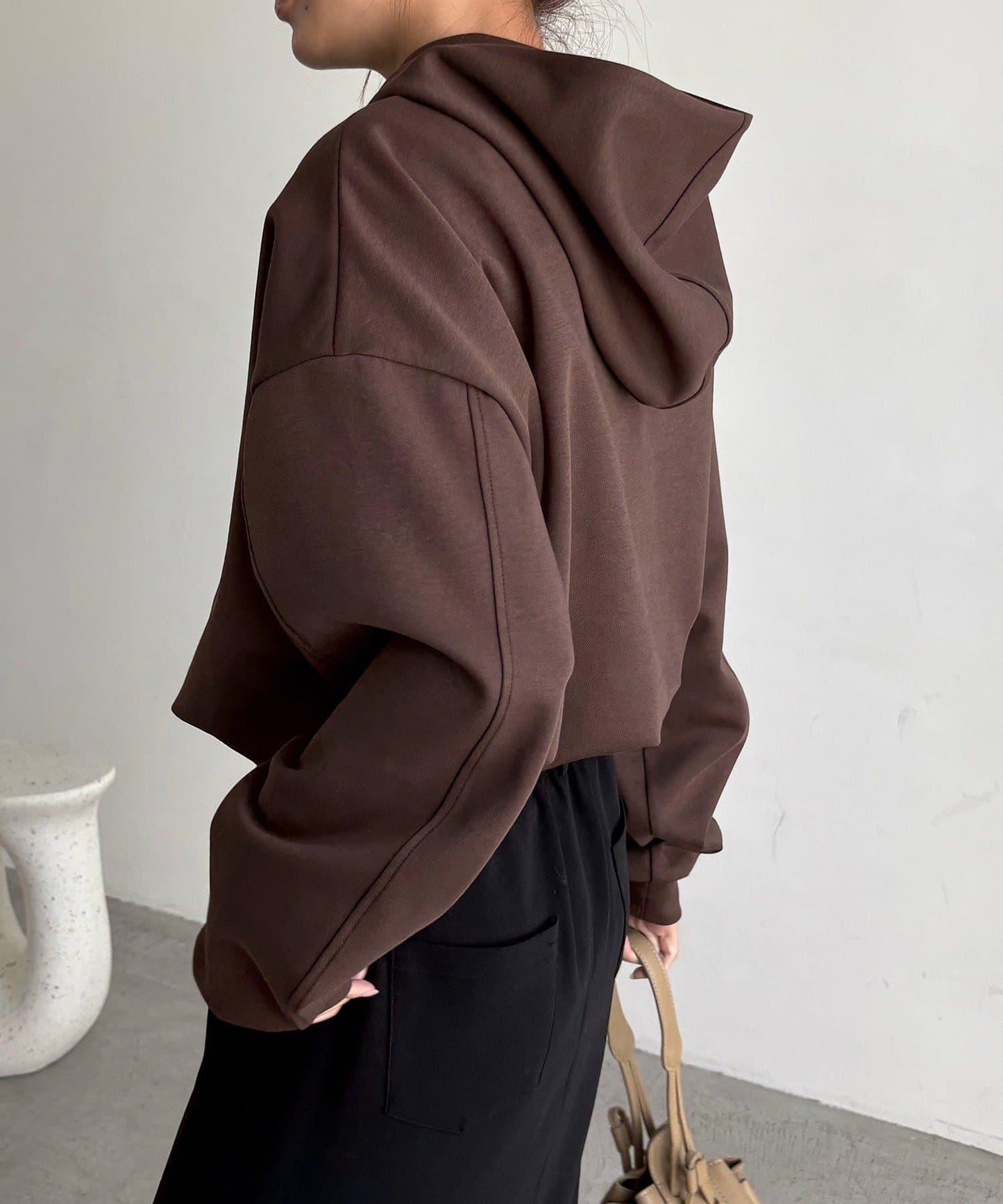 【輕量】泡泡袖連帽衫