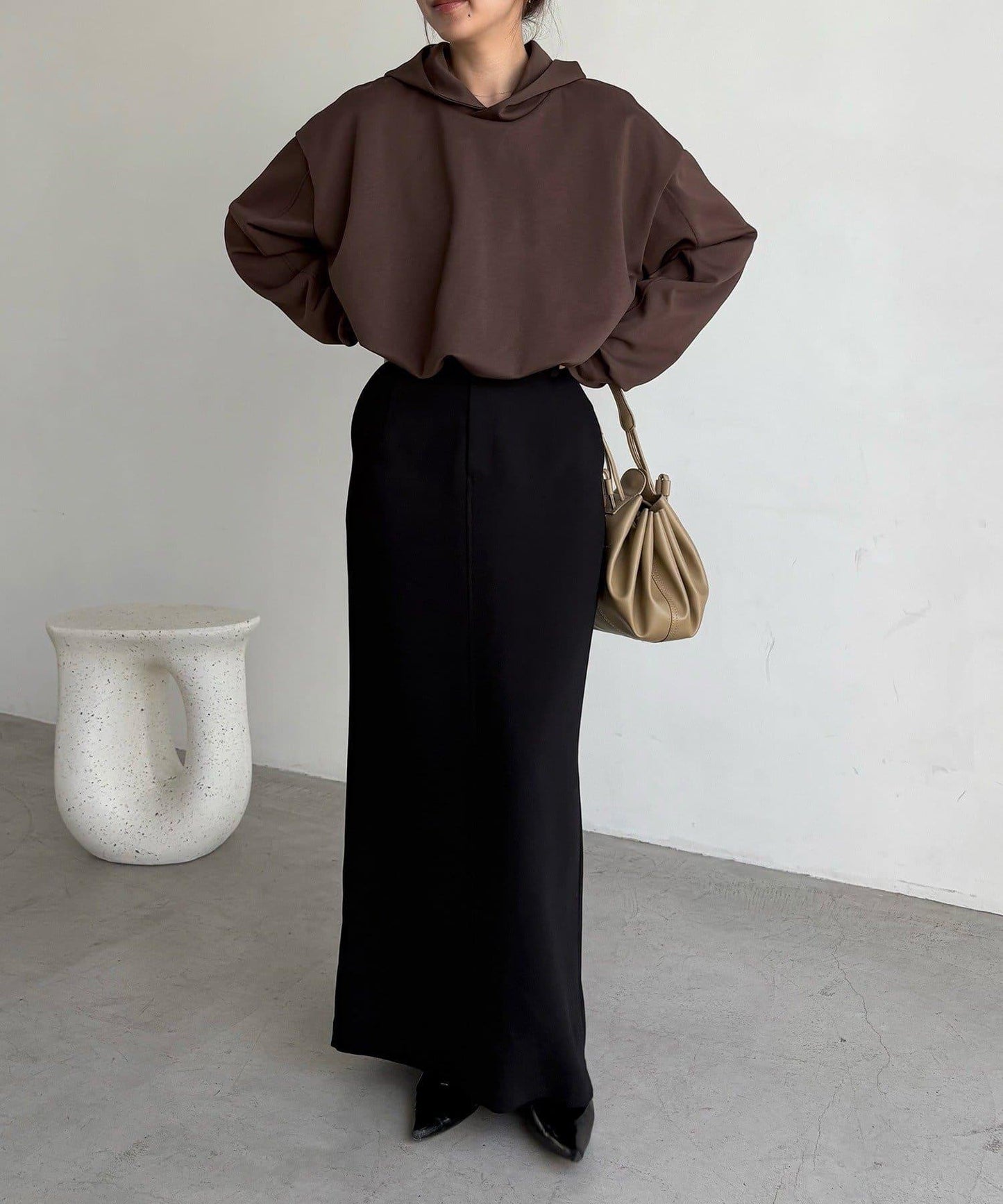 【輕量】泡泡袖連帽衫