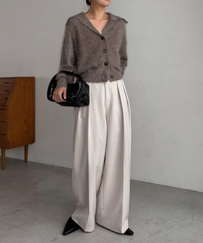【優質穿著感】WOOL100仿貂絨開衫