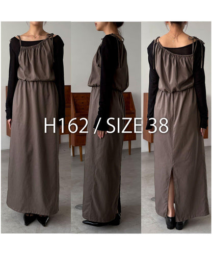 【CAPRICIEUX LE'MAGE】不對稱兩穿吊帶連衣裙