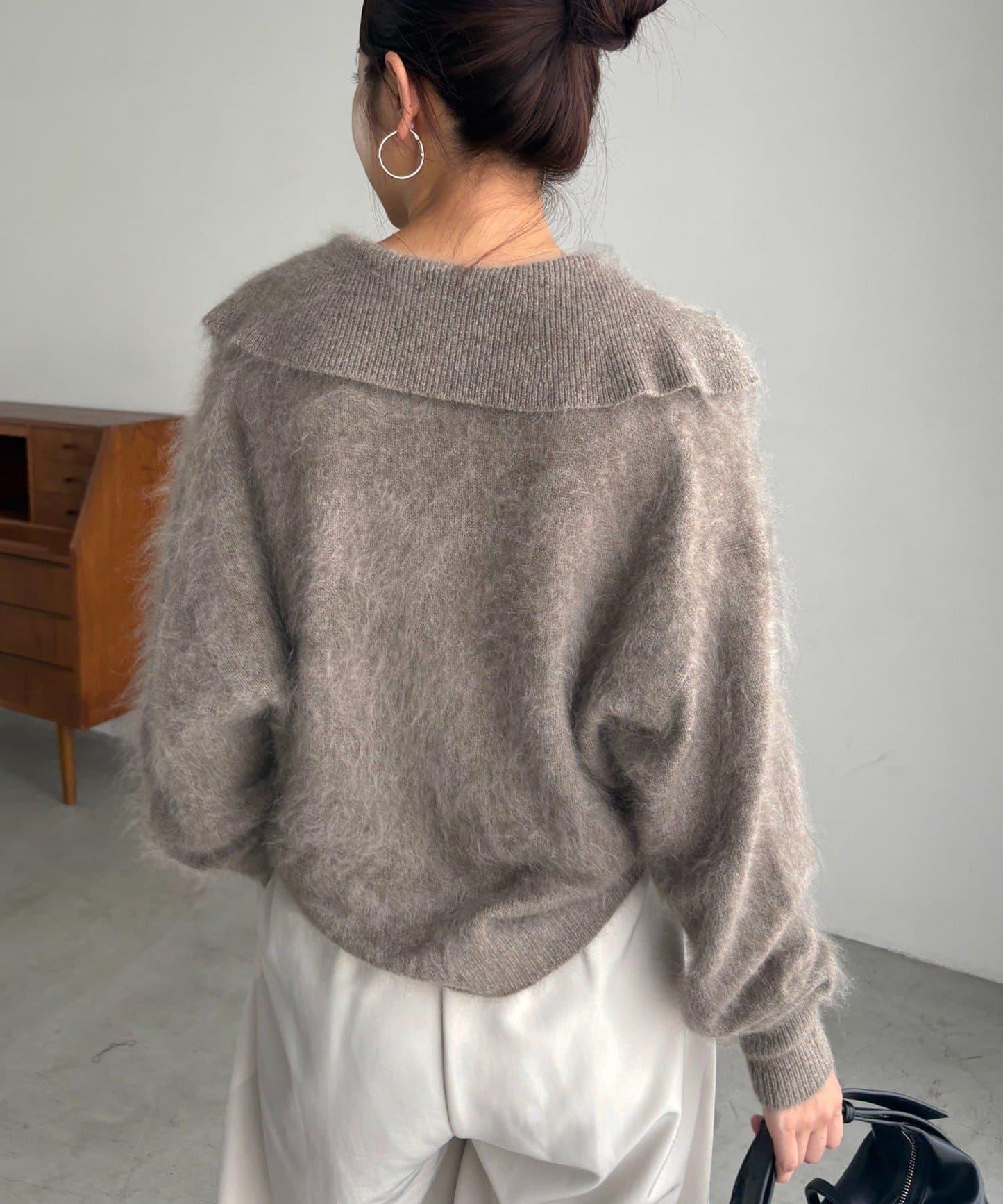 【優質穿著感】WOOL100仿貂絨開衫