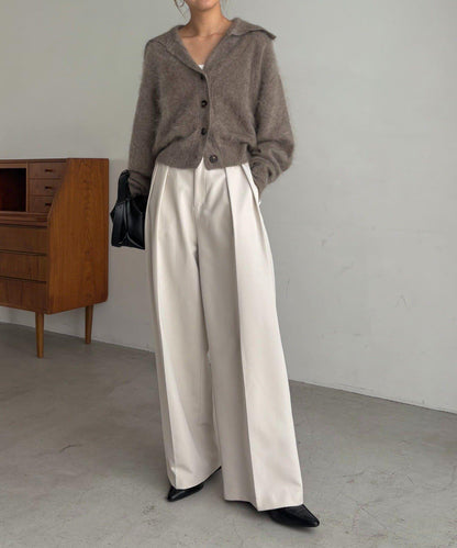 【優質穿著感】WOOL100仿貂絨開衫