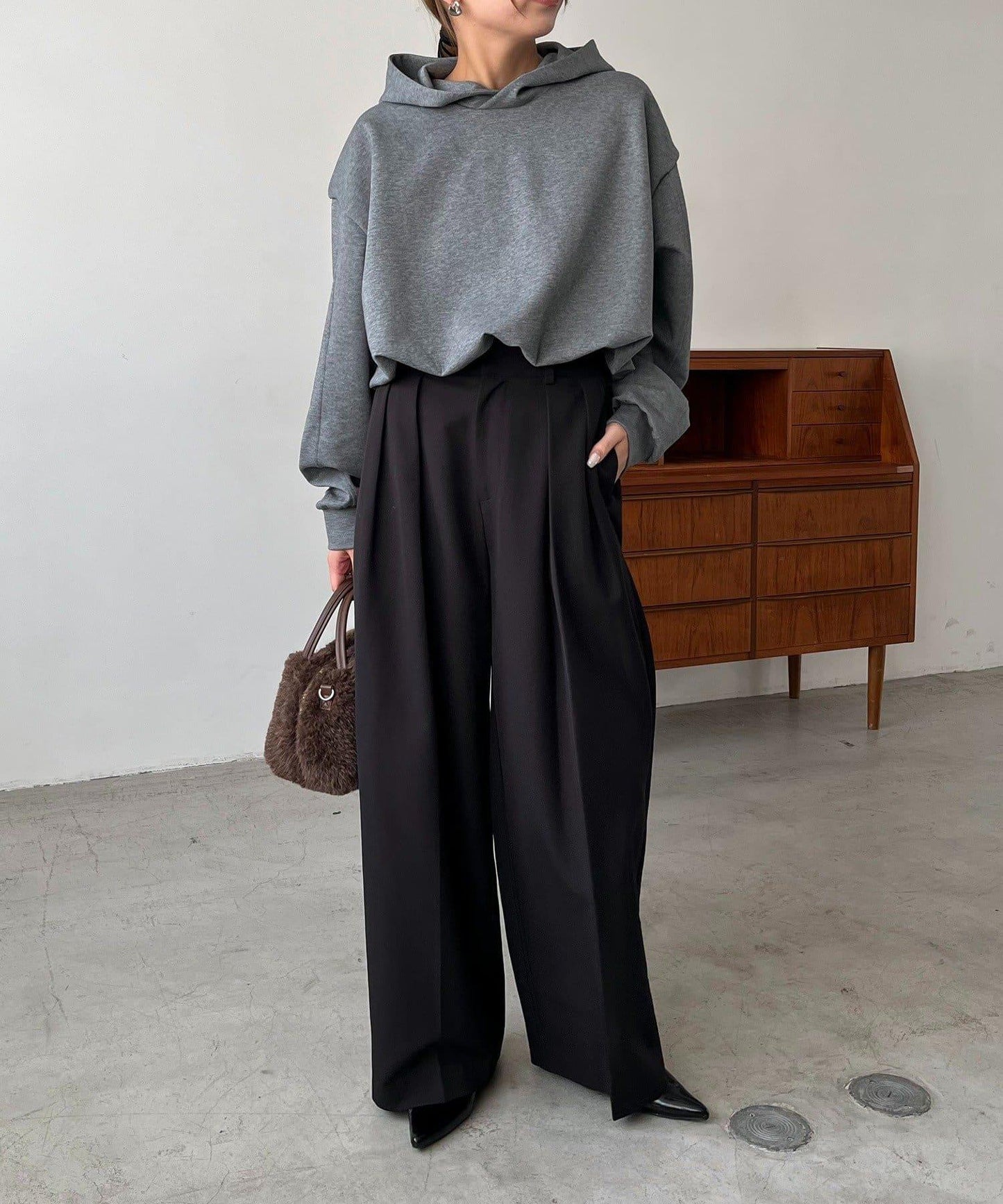 【輕量】泡泡袖連帽衫