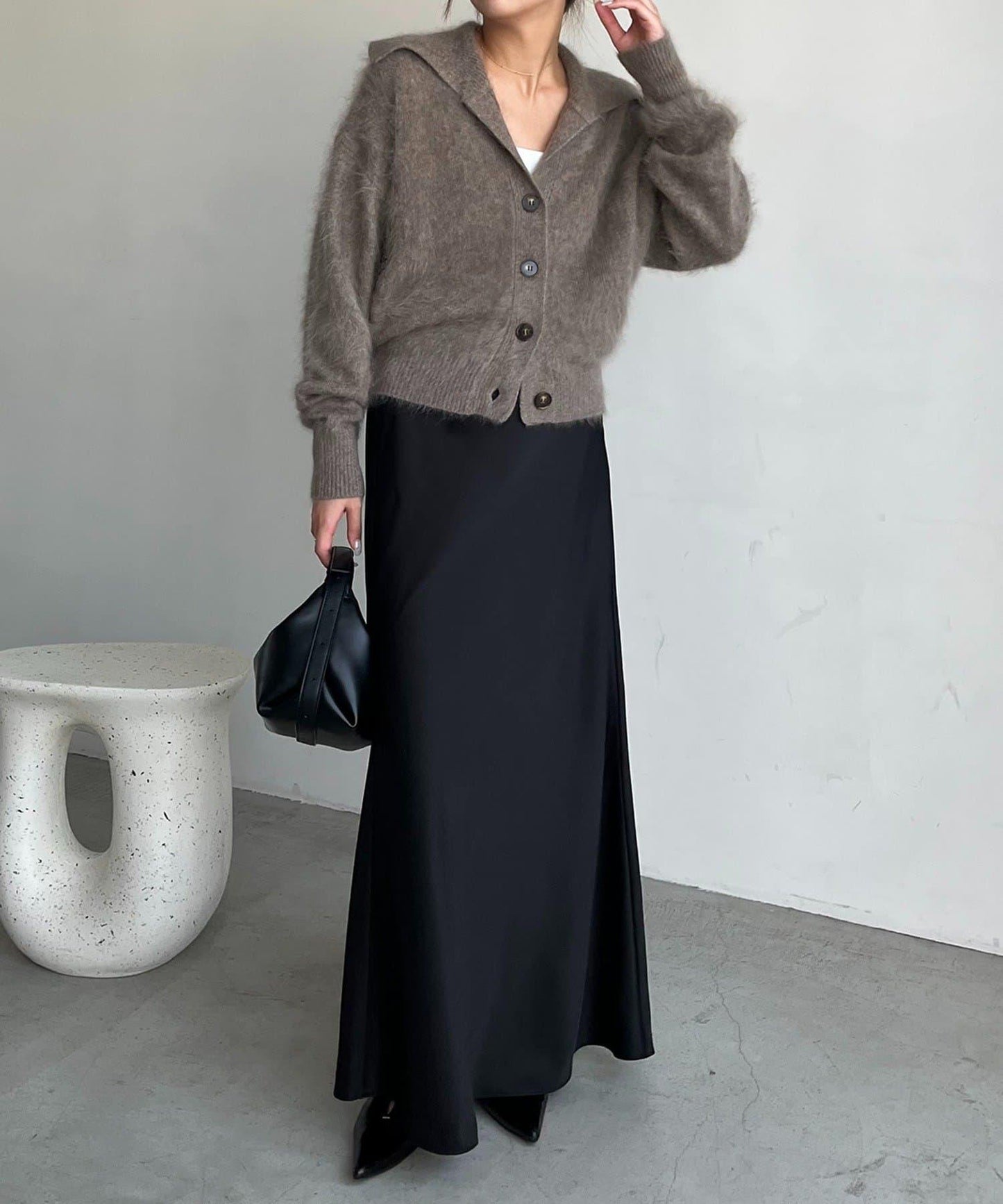 【優質穿著感】WOOL100仿貂絨開衫