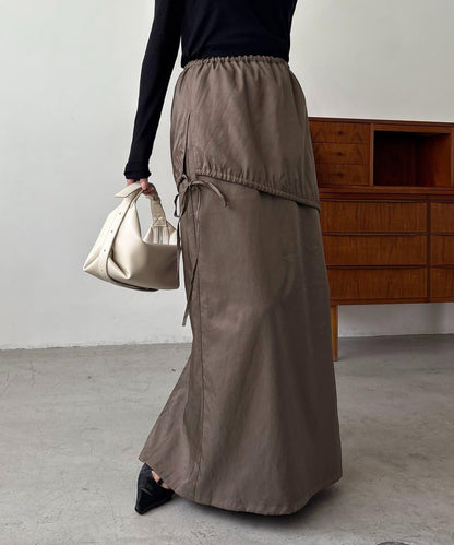 【CAPRICIEUX LE'MAGE】不對稱兩穿吊帶連衣裙