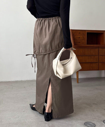 【CAPRICIEUX LE'MAGE】不對稱兩穿吊帶連衣裙