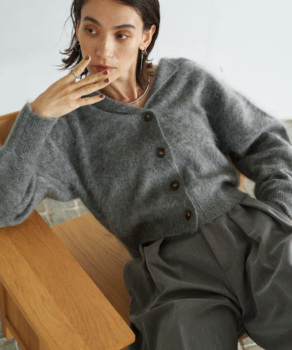 【優質穿著感】WOOL100仿貂絨開衫