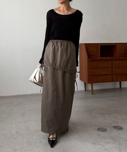 【CAPRICIEUX LE'MAGE】不對稱兩穿吊帶連衣裙