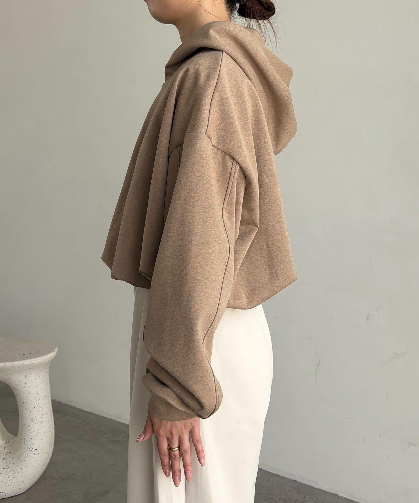 【輕量】泡泡袖連帽衫