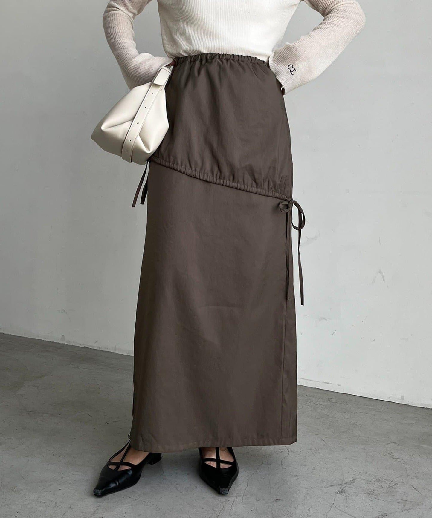 【CAPRICIEUX LE'MAGE】不對稱兩穿吊帶連衣裙