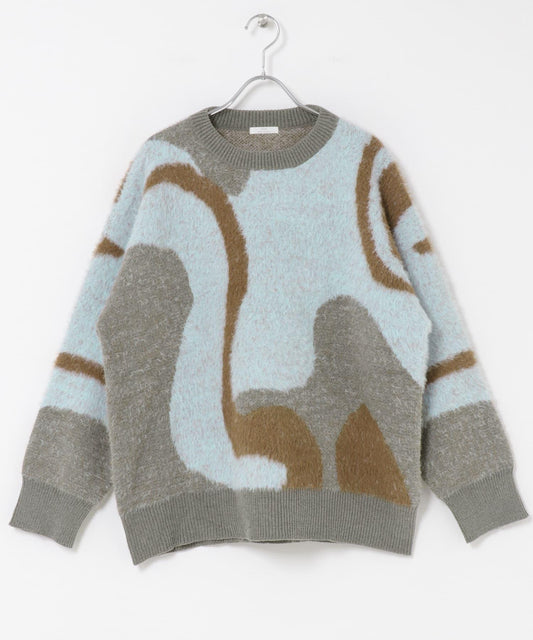 羽毛提花針織衫