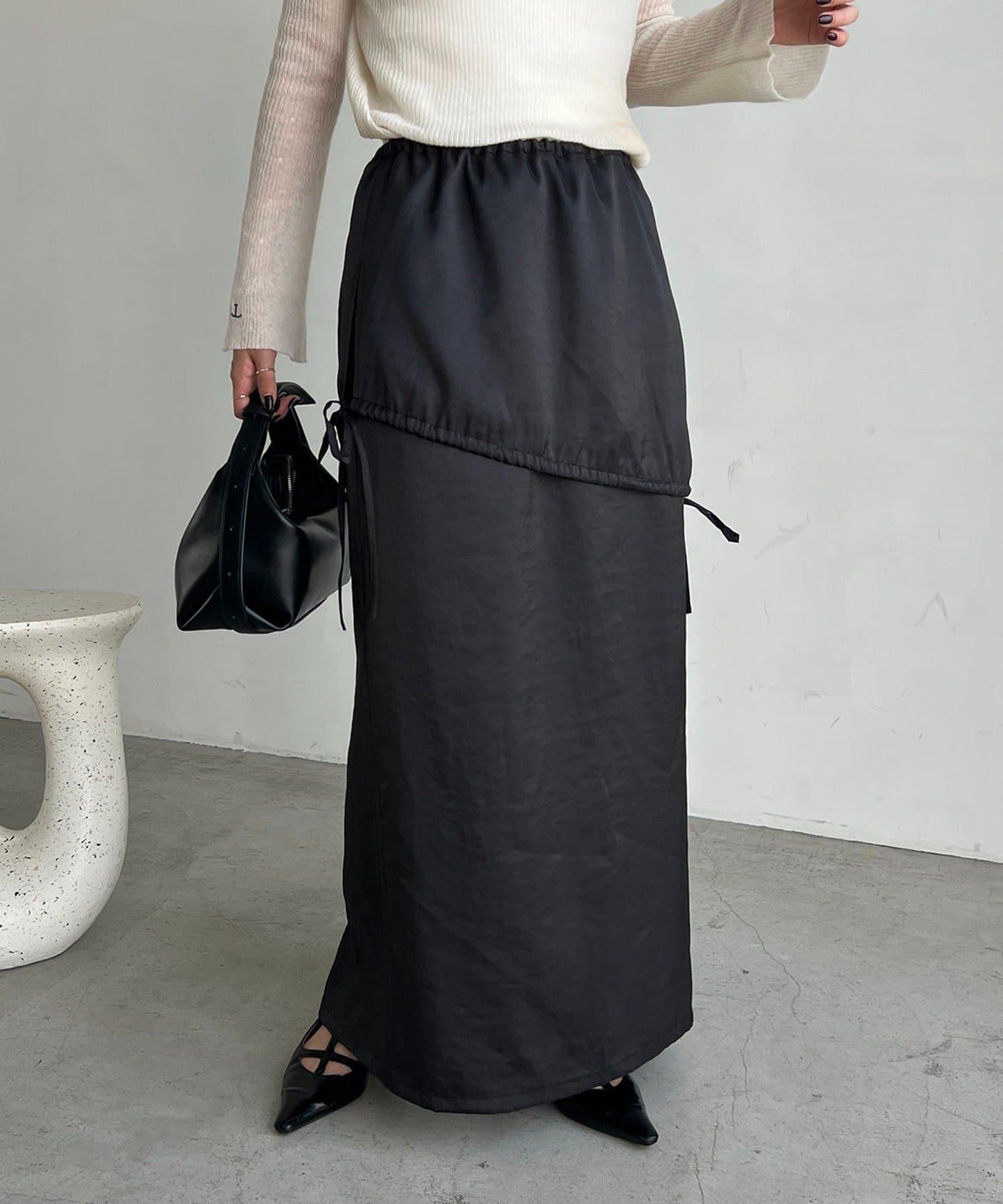 【CAPRICIEUX LE'MAGE】不對稱兩穿吊帶連衣裙