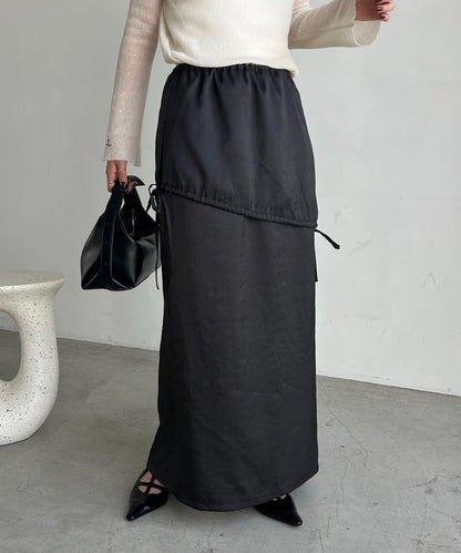 【CAPRICIEUX LE'MAGE】不對稱兩穿吊帶連衣裙