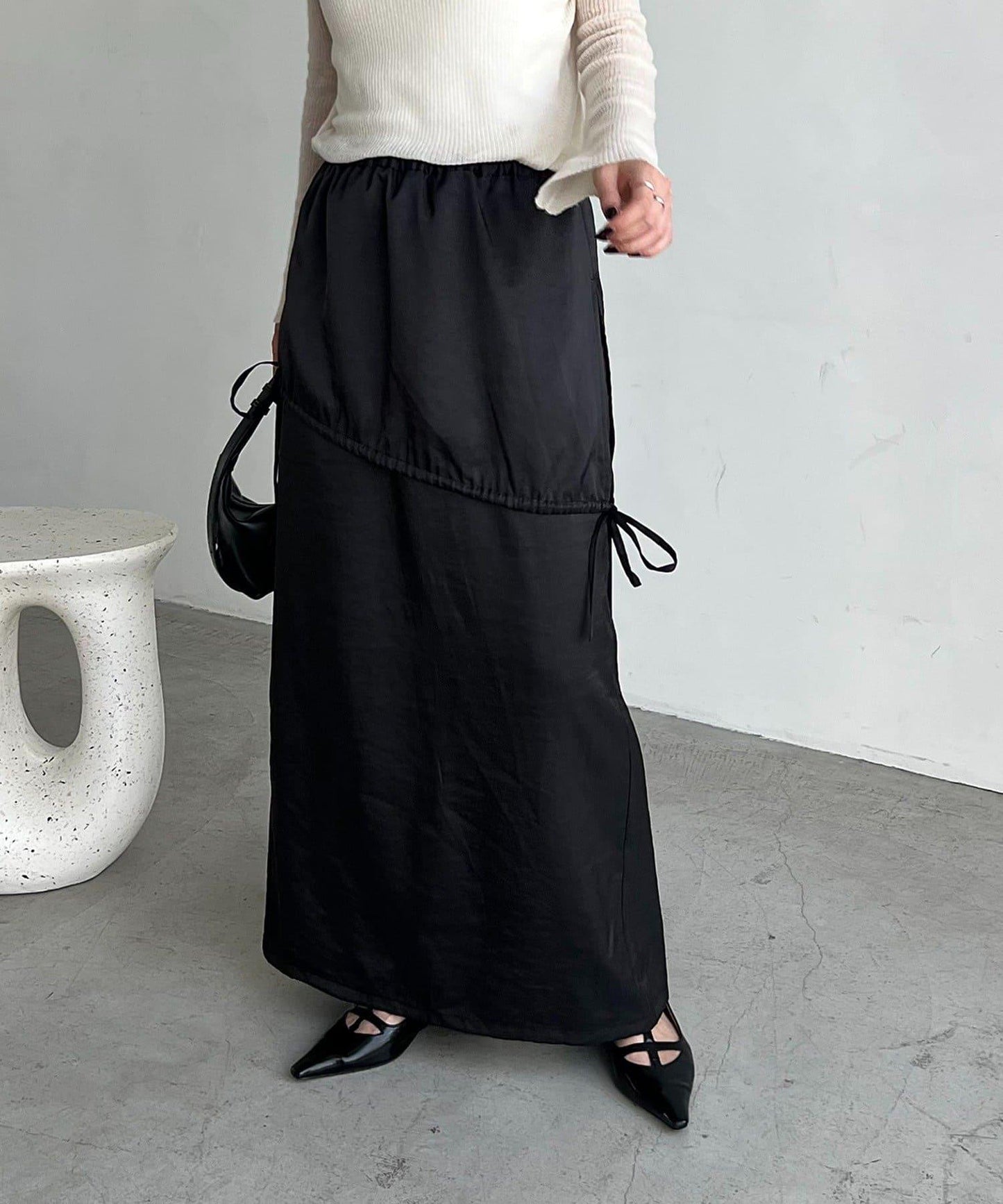 【CAPRICIEUX LE'MAGE】不對稱兩穿吊帶連衣裙