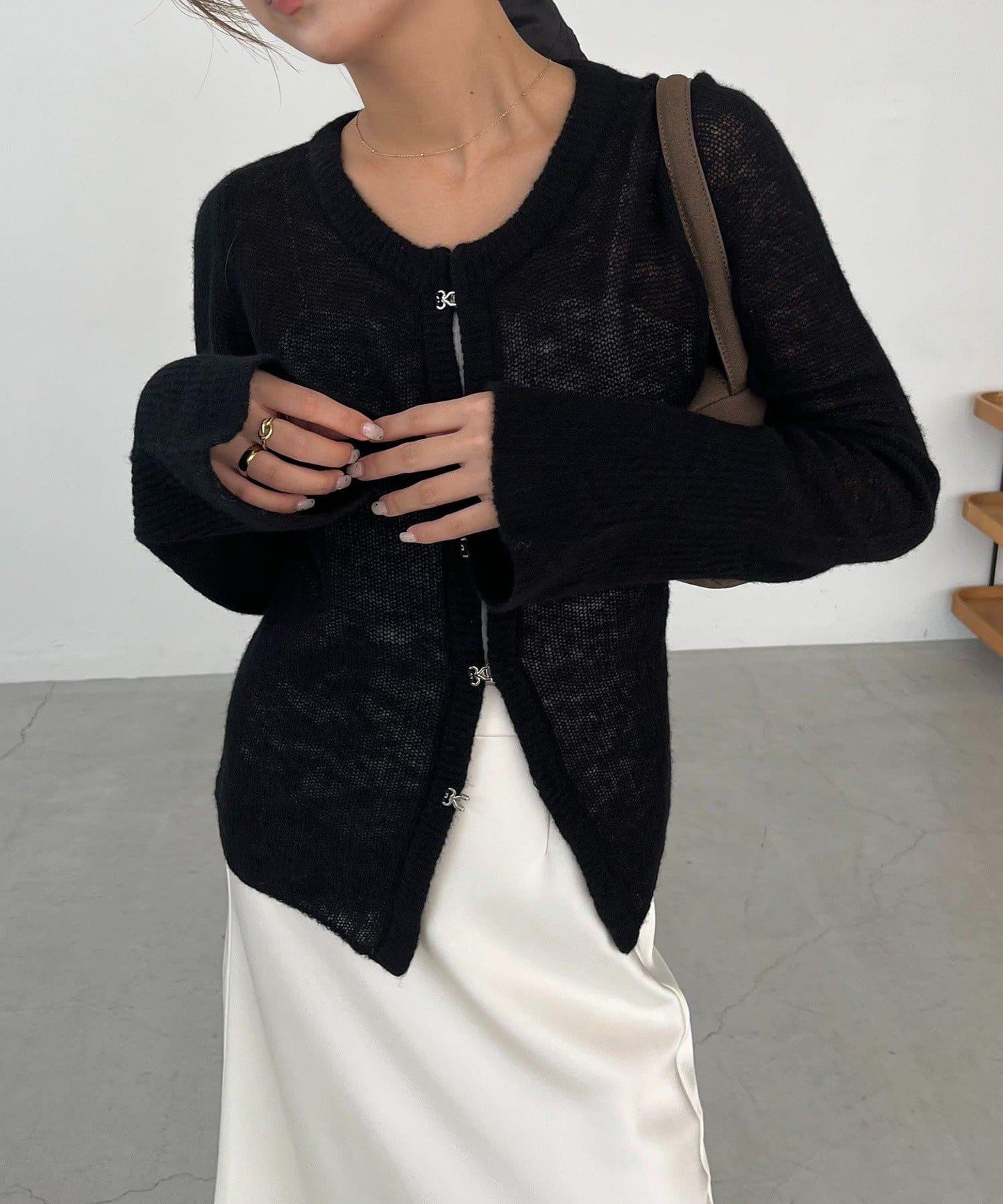 【CAPRICIEUX LE'MAGE】天絲羊毛扣式開衫