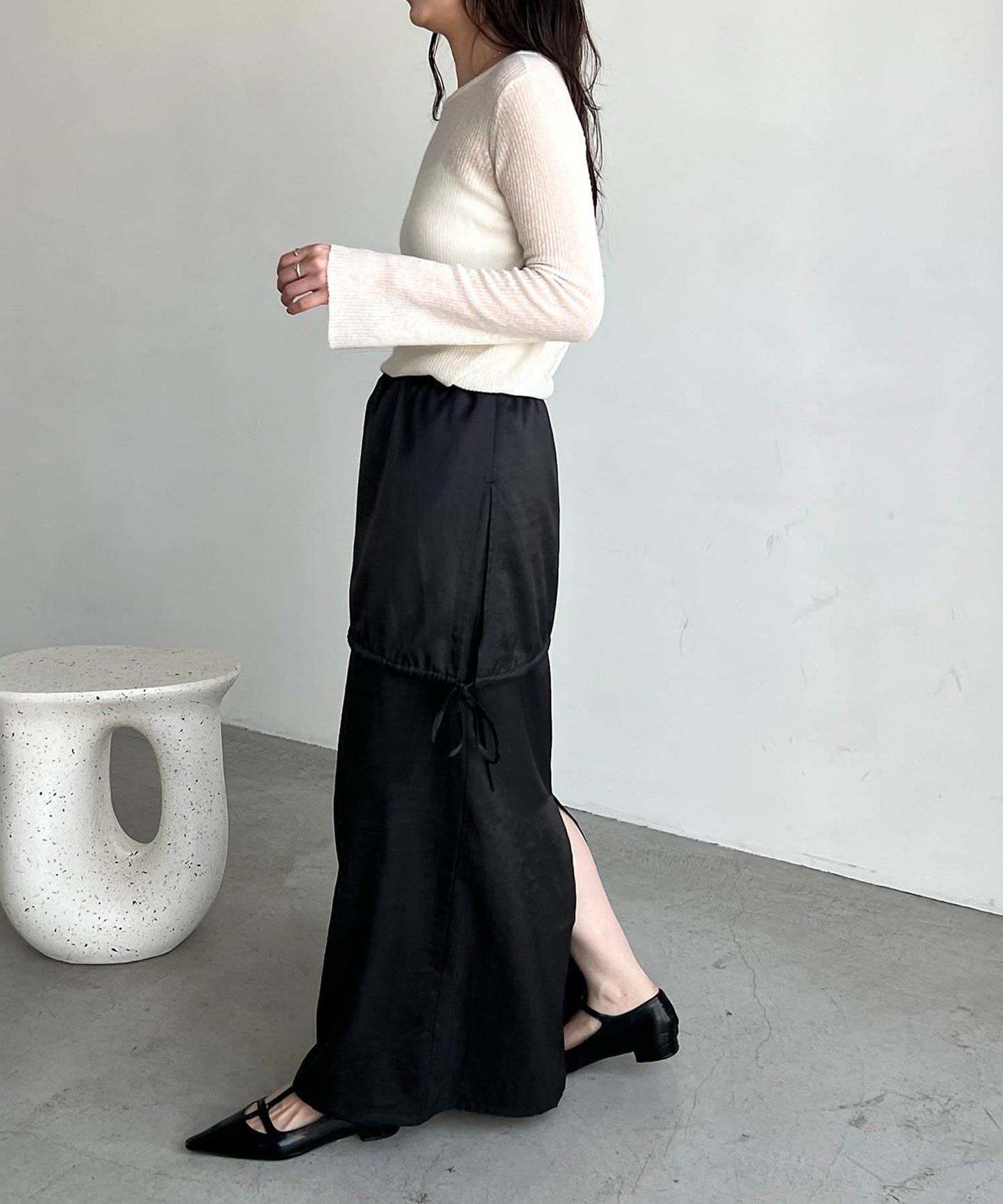 【CAPRICIEUX LE'MAGE】不對稱兩穿吊帶連衣裙