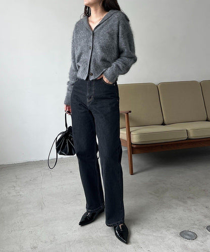 【優質穿著感】WOOL100仿貂絨開衫