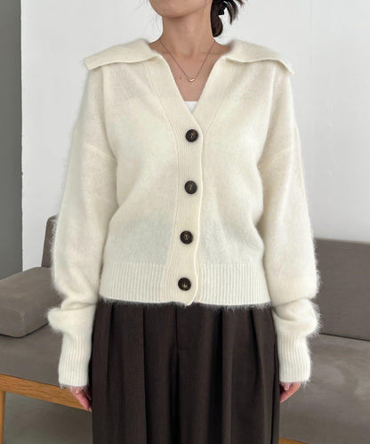 【優質穿著感】WOOL100仿貂絨開衫