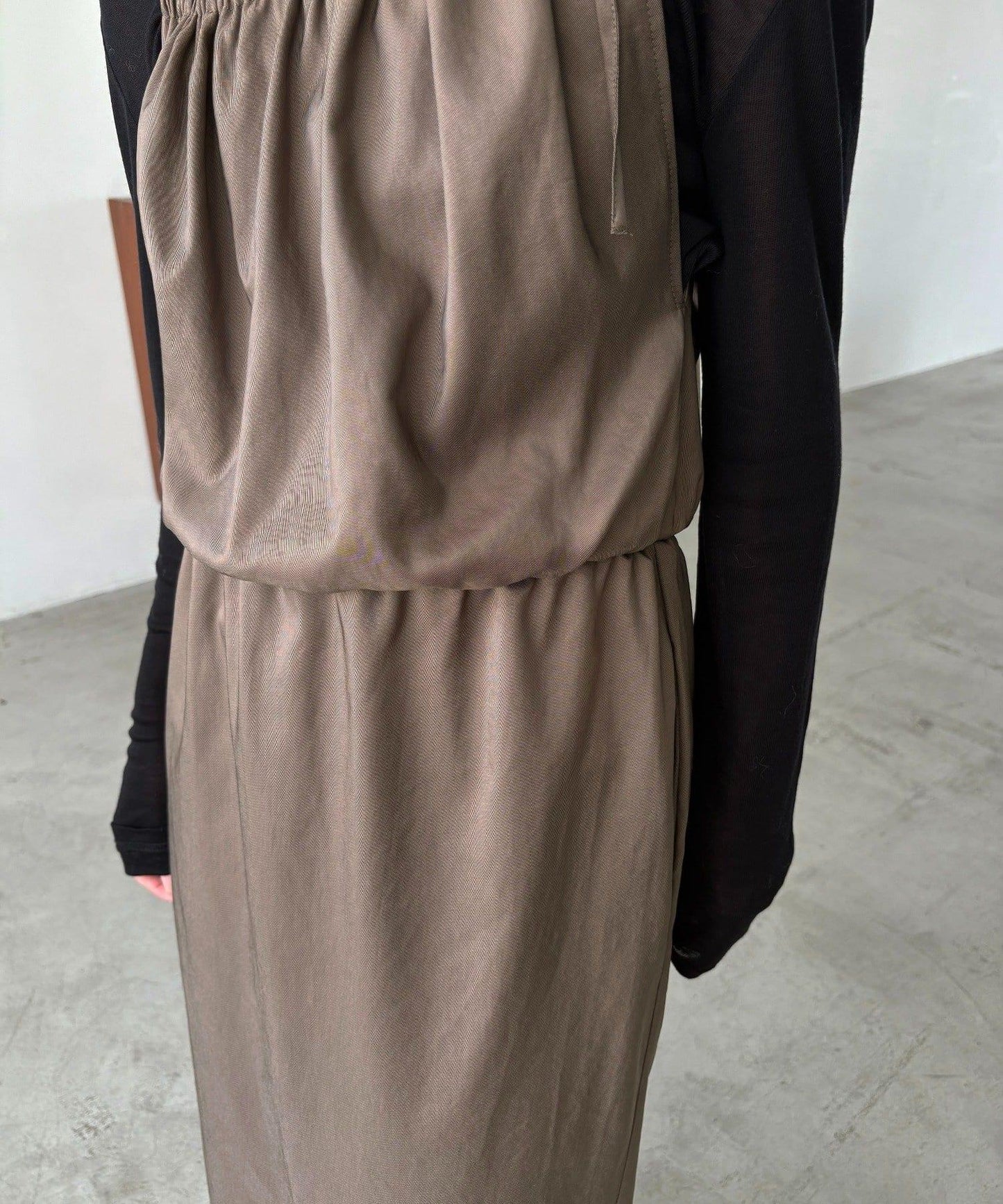 【CAPRICIEUX LE'MAGE】不對稱兩穿吊帶連衣裙