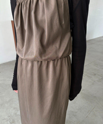 【CAPRICIEUX LE'MAGE】不對稱兩穿吊帶連衣裙