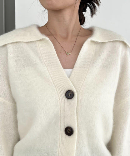 【優質穿著感】WOOL100仿貂絨開衫