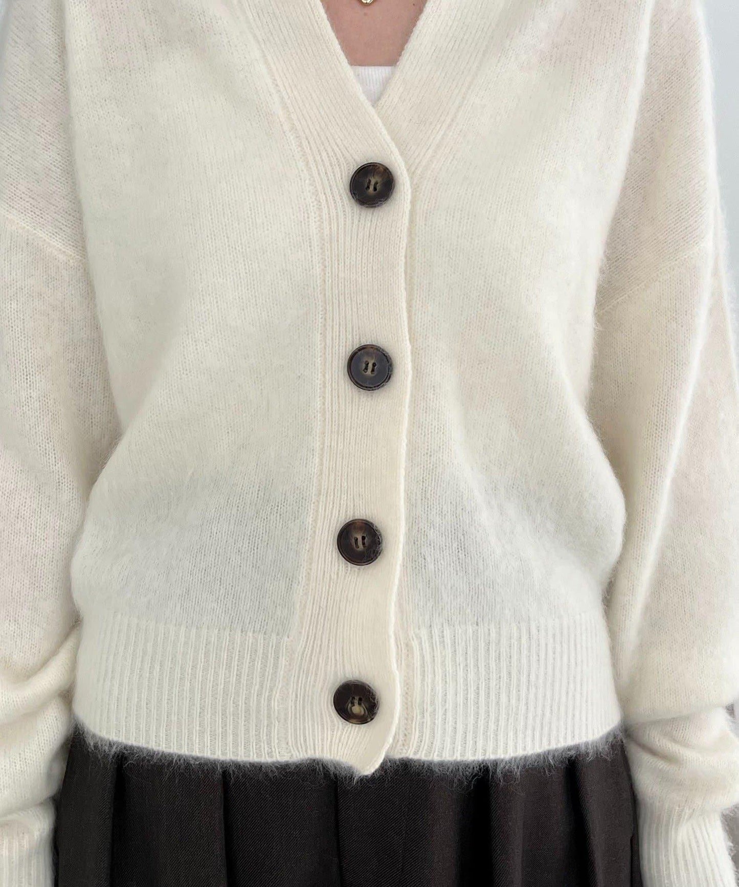 【優質穿著感】WOOL100仿貂絨開衫