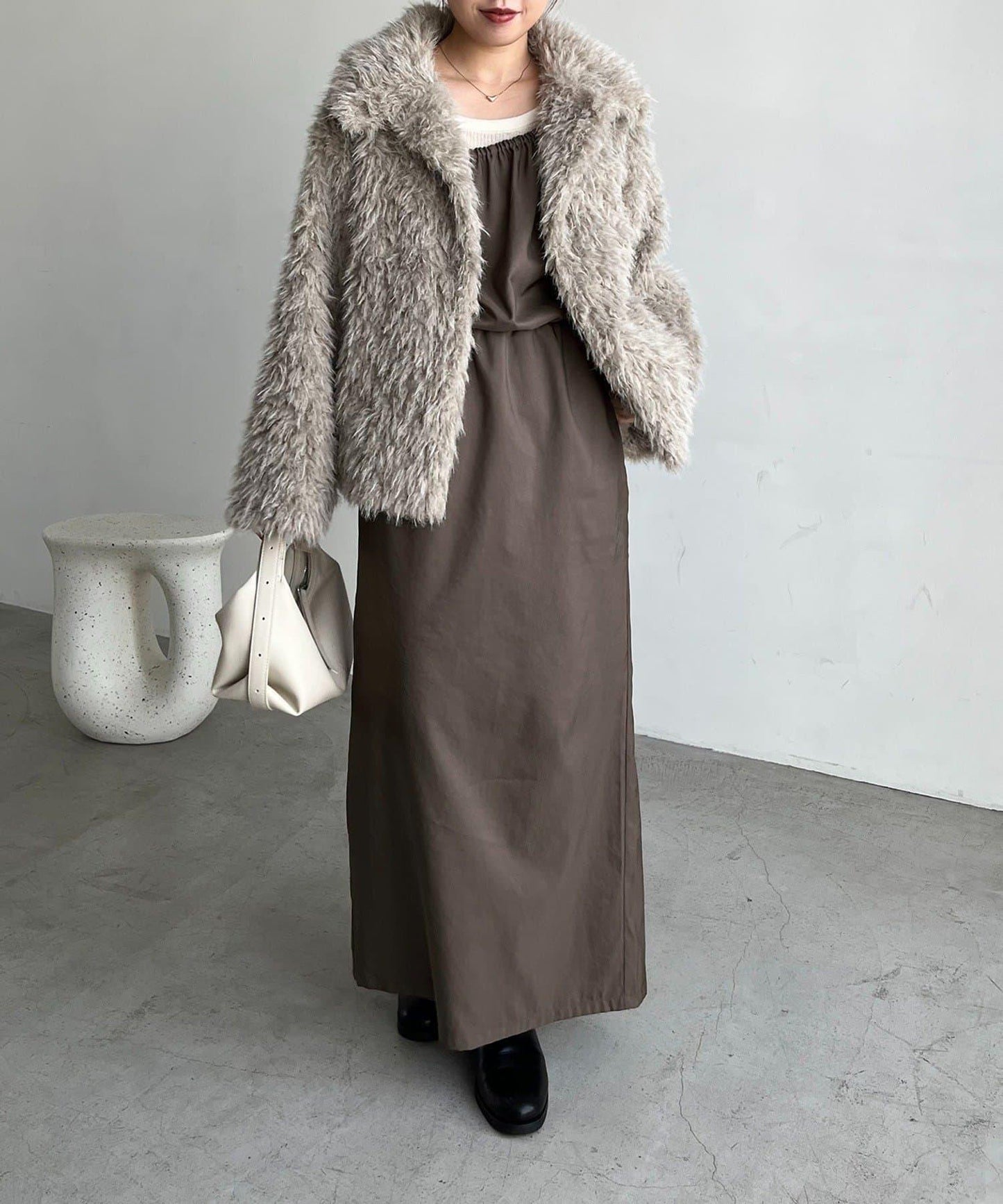 【CAPRICIEUX LE'MAGE】不對稱兩穿吊帶連衣裙