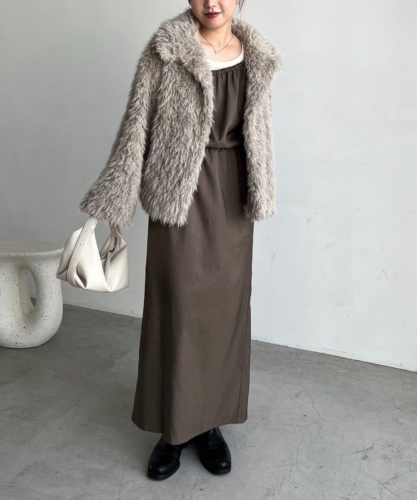 【CAPRICIEUX LE'MAGE】不對稱兩穿吊帶連衣裙