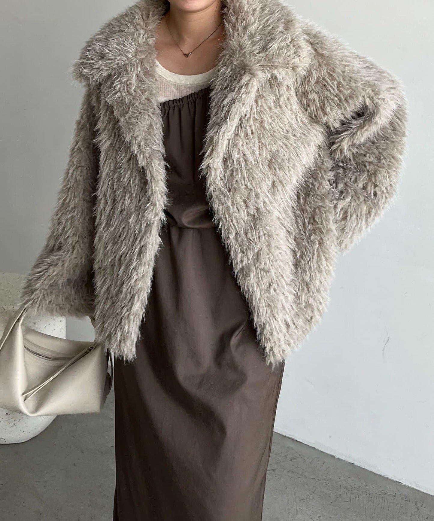 【CAPRICIEUX LE'MAGE】不對稱兩穿吊帶連衣裙