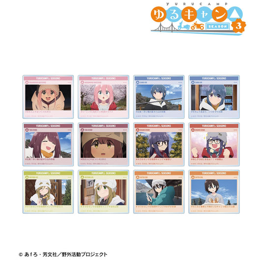 《搖曳露營》SEASON3 場景插畫亞克力卡片 交易用【全套BOX/12個裝】