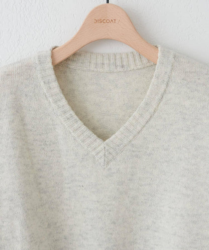 【Discoat】美利奴羊毛V領針織衫