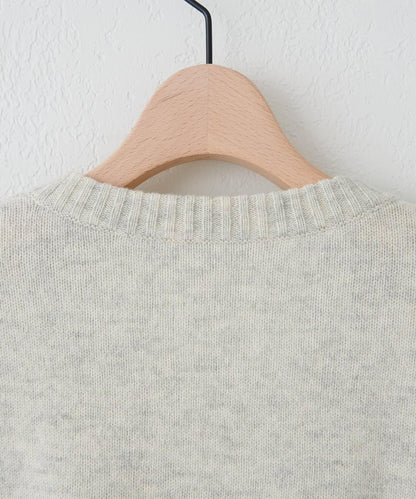 【Discoat】美利奴羊毛V領針織衫