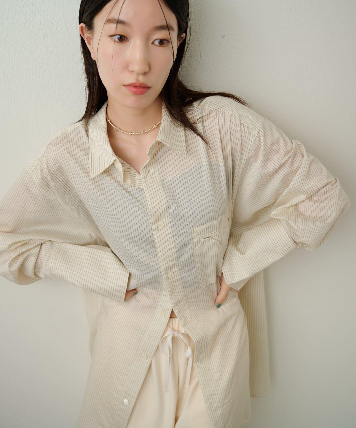 條紋寬鬆襯衫